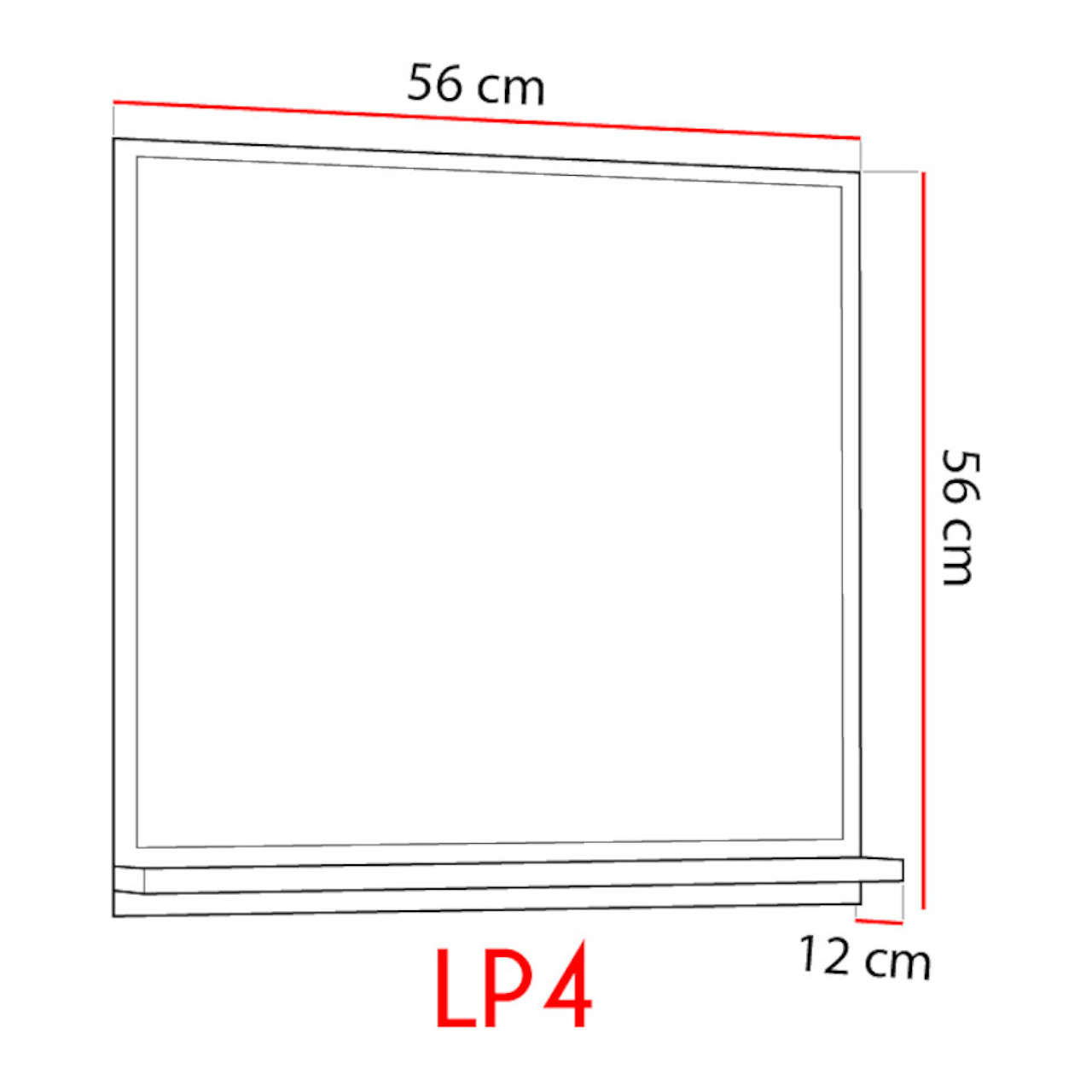 Wymiary: Lustro łazienkowe LUPO LP4