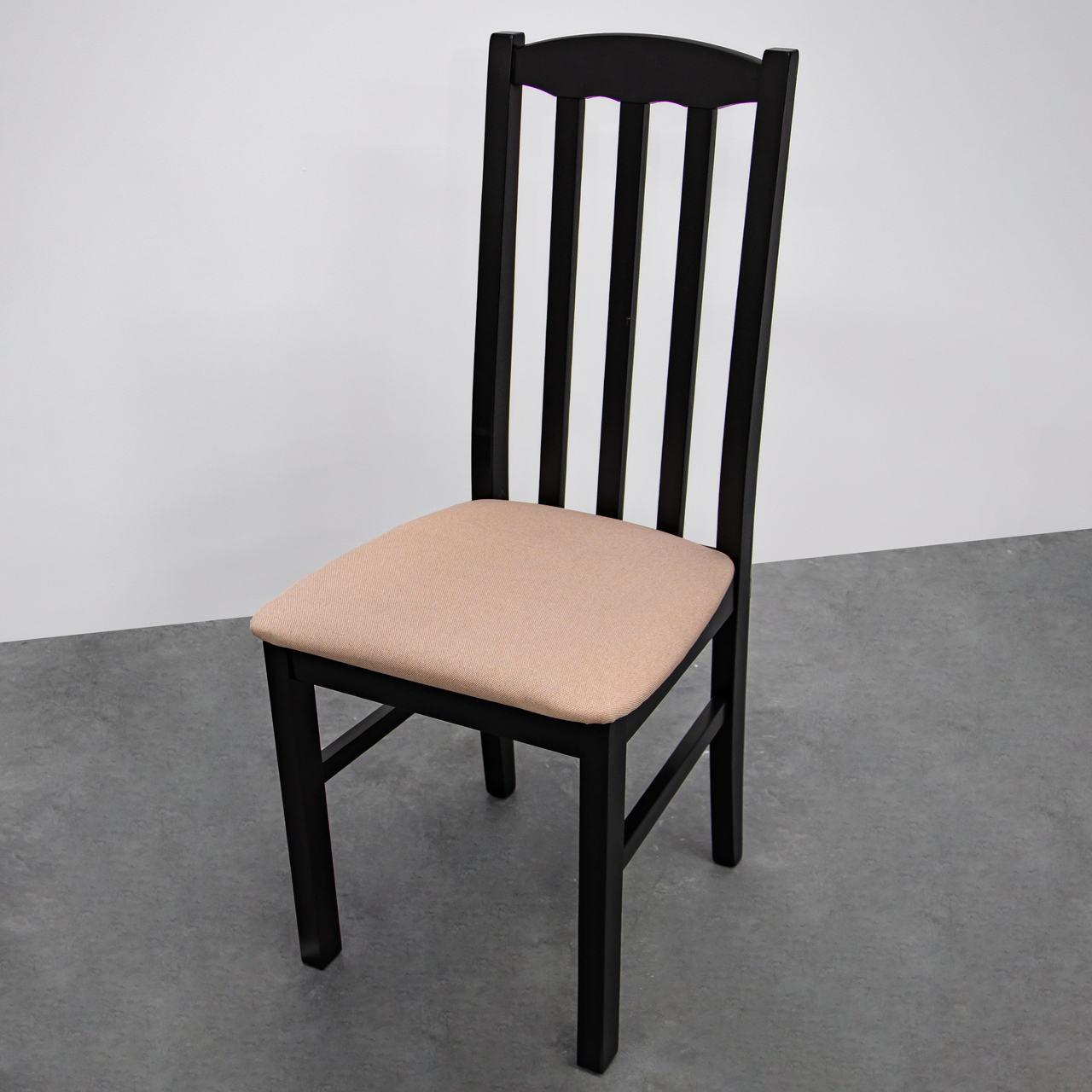 Czarne krzesło do jadalni KD48 (14X) WYPRZEDAŻ